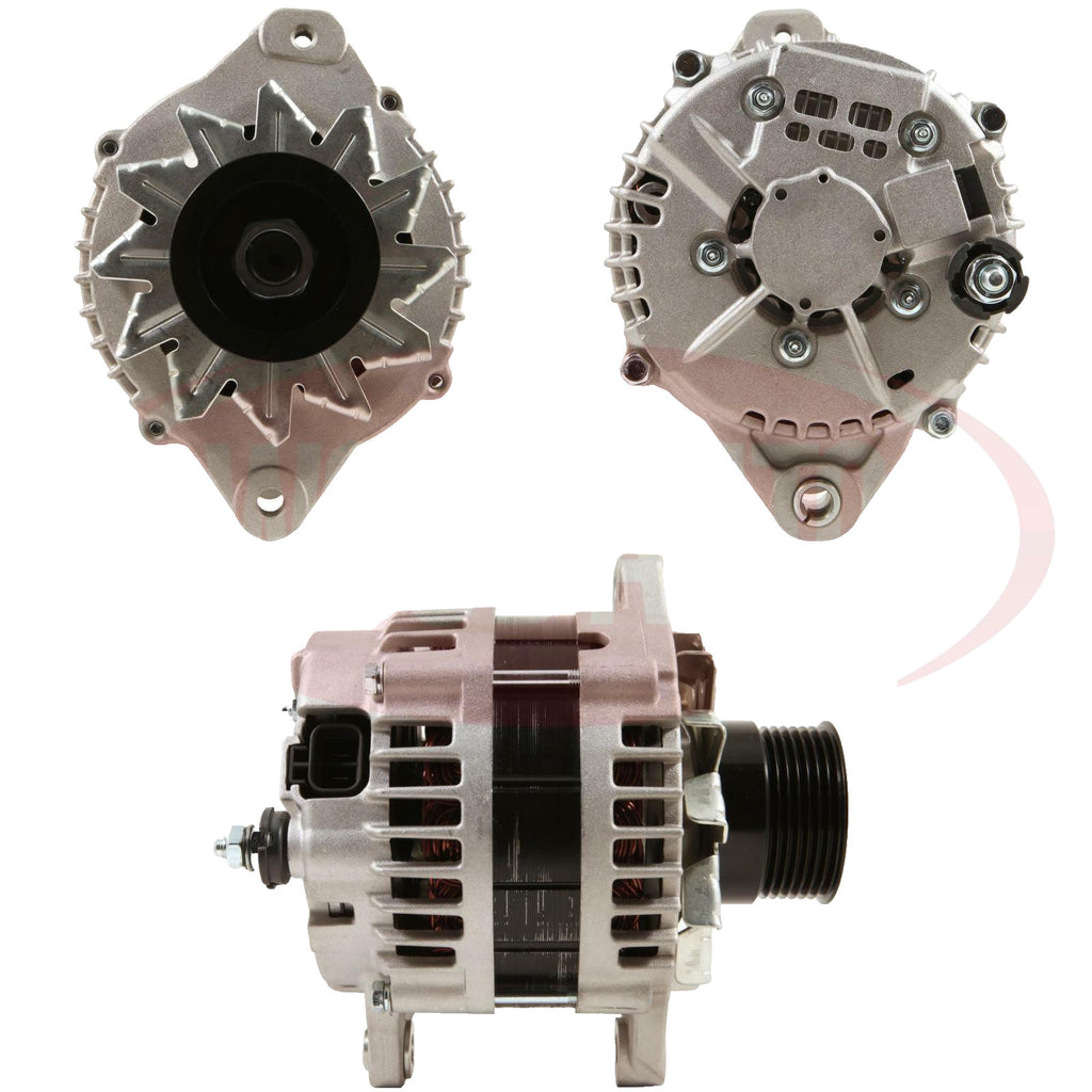 Alternator FOR Nissan Forklift Hitachi Isuzu Huco 24 Volt 80 AMP 7 Groove Pulley - view 3