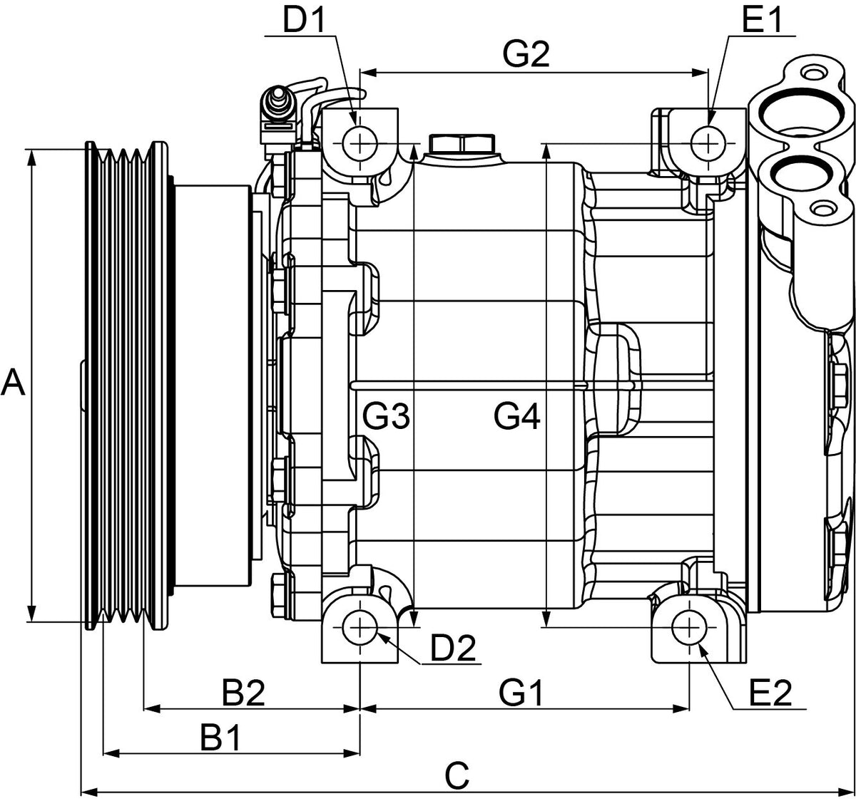 A/C COMPRESSOR FOR Iveco TRUCKS Eurostar Eurotech EuroTrakker Stralis Trakker